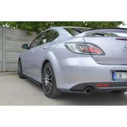 Накладки сплиттеры боковые на задний бампер на Mazda 6 GH Sport Hatch